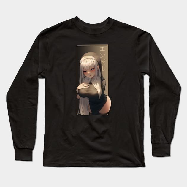 Lewd Nun Car Slap Long Sleeve T-Shirt by cocorf